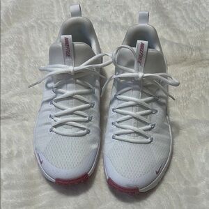 White and Pink Nike Metcon